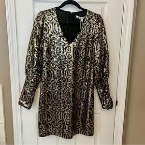 NWT Gorgeous Walter Baker Sequin Leopard Dress